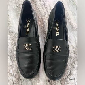 Chanel Chain Loafers Calfskin Size 38